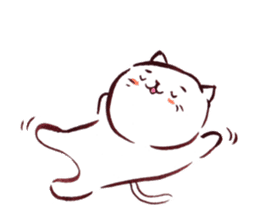 The paintbrush cat Mayu sticker #9413367