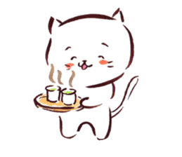 The paintbrush cat Mayu sticker #9413368