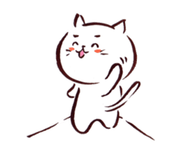 The paintbrush cat Mayu sticker #9413373