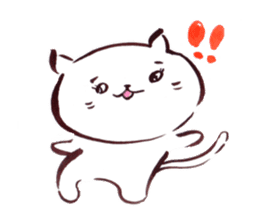 The paintbrush cat Mayu sticker #9413376