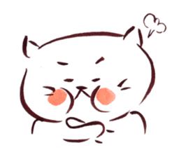 The paintbrush cat Mayu sticker #9413380