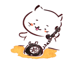 The paintbrush cat Mayu sticker #9413382