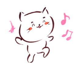The paintbrush cat Mayu sticker #9413383