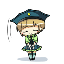 Cute policewoman sticker #9415064