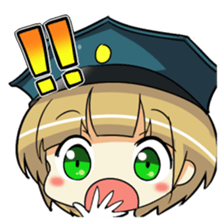 Cute policewoman sticker #9415066