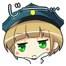 Cute policewoman sticker #9415068