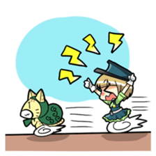 Cute policewoman sticker #9415071