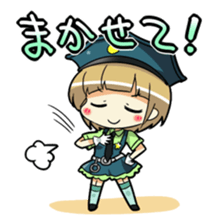 Cute policewoman sticker #9415072