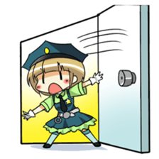 Cute policewoman sticker #9415075
