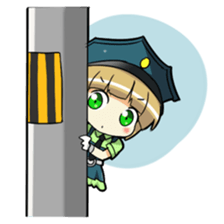 Cute policewoman sticker #9415086