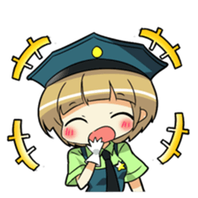 Cute policewoman sticker #9415093