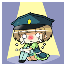 Cute policewoman sticker #9415094