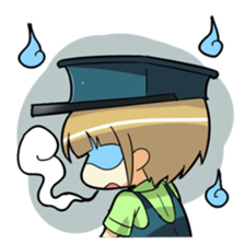 Cute policewoman sticker #9415095