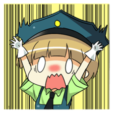 Cute policewoman sticker #9415096