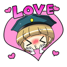Cute policewoman sticker #9415099