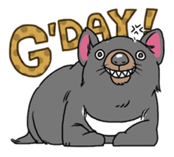Tasmanian devil !warning! sticker #9415384