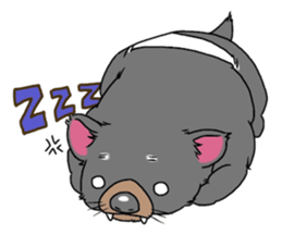 Tasmanian devil !warning! sticker #9415385