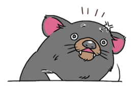 Tasmanian devil !warning! sticker #9415386