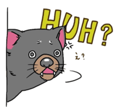 Tasmanian devil !warning! sticker #9415389