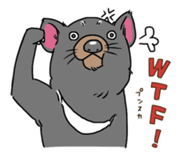 Tasmanian devil !warning! sticker #9415390