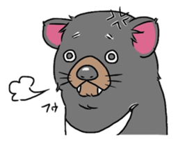 Tasmanian devil !warning! sticker #9415391