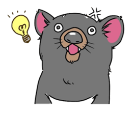 Tasmanian devil !warning! sticker #9415393