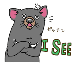 Tasmanian devil !warning! sticker #9415394