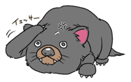Tasmanian devil !warning! sticker #9415395