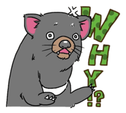 Tasmanian devil !warning! sticker #9415399