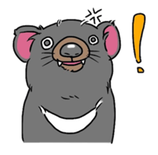 Tasmanian devil !warning! sticker #9415400