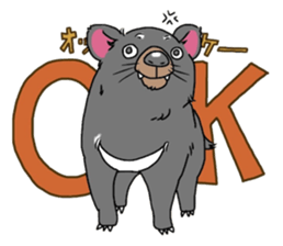 Tasmanian devil !warning! sticker #9415411