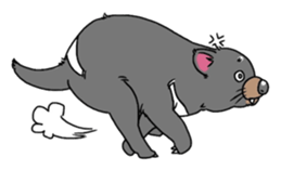 Tasmanian devil !warning! sticker #9415415