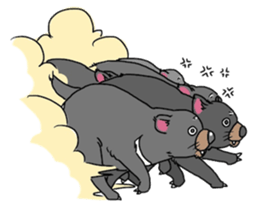 Tasmanian devil !warning! sticker #9415416