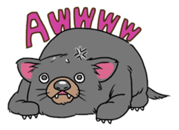 Tasmanian devil !warning! sticker #9415420