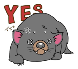 Tasmanian devil !warning! sticker #9415422