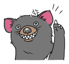 Tasmanian devil !warning! sticker #9415423