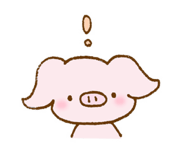 Cute pink pig sticker #9416236