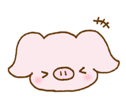 Cute pink pig sticker #9416240