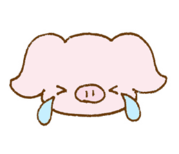 Cute pink pig sticker #9416248