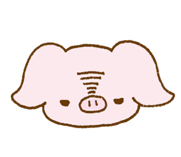 Cute pink pig sticker #9416256