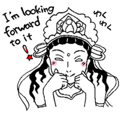 Beautiful celestial maiden 2 sticker #9416435