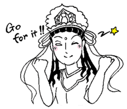 Beautiful celestial maiden 2 sticker #9416436