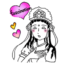 Beautiful celestial maiden 2 sticker #9416437