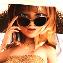 The Beautiful Woman with the big hat