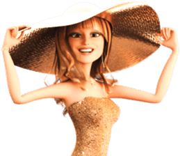 The Beautiful Woman with the big hat sticker #9416984