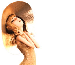 The Beautiful Woman with the big hat sticker #9416985