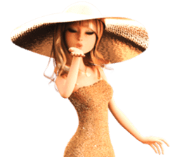 The Beautiful Woman with the big hat sticker #9416986