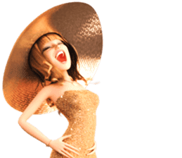 The Beautiful Woman with the big hat sticker #9416987