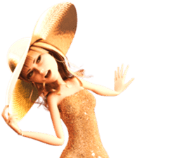 The Beautiful Woman with the big hat sticker #9416988