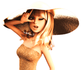 The Beautiful Woman with the big hat sticker #9416989